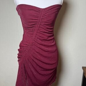 Burgundy mini dress minidress homecoming
